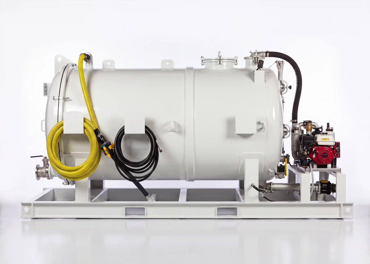 Arkson Truck Co custom built slide-in vacuum tanks and vacuum skids for portable industrial, commercial, and hydro-vac applications
