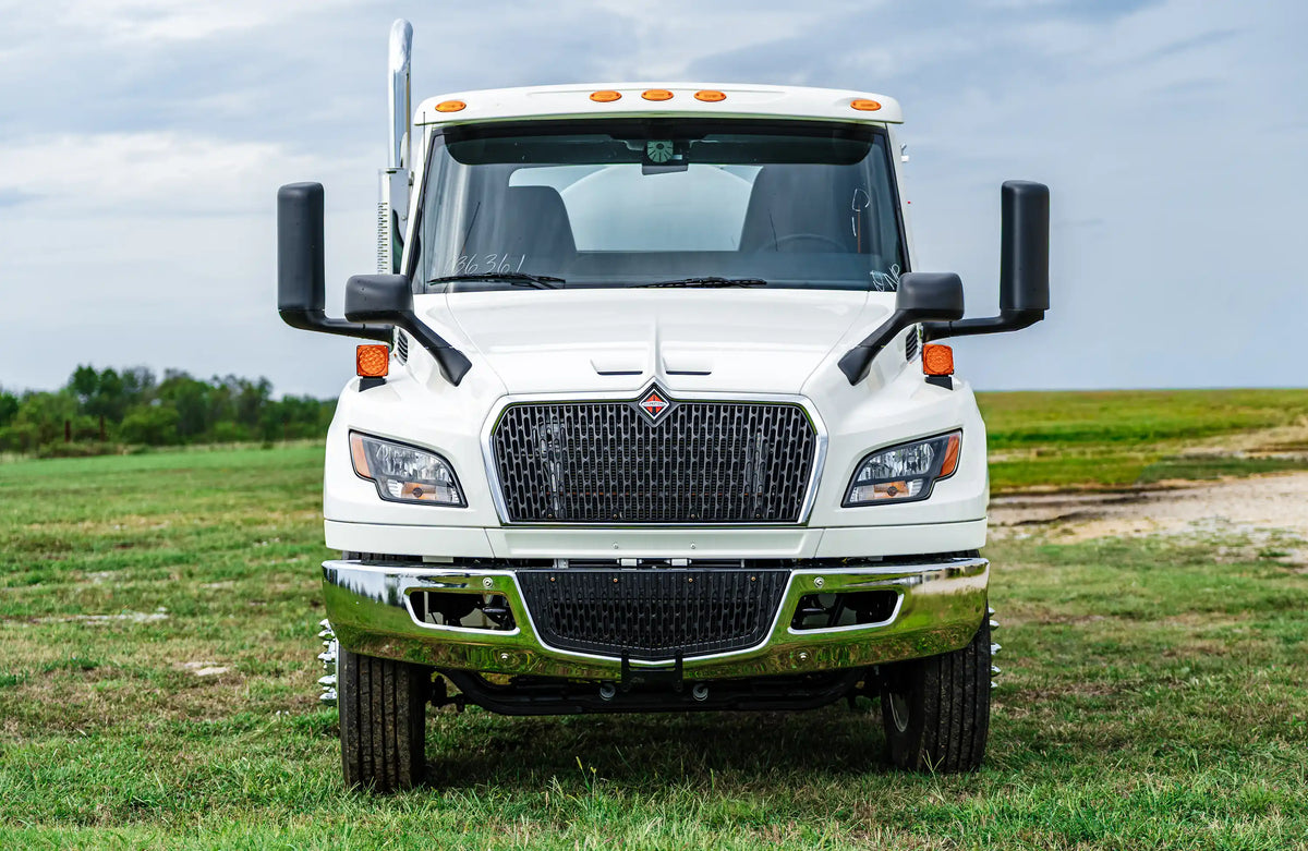 Front-facing image of the 2026 International MV-607 1900 Gallon Vacuum Truck for sale from Arkson Truck Co for septic pumping, grease trap service, or industrial vacuum applications