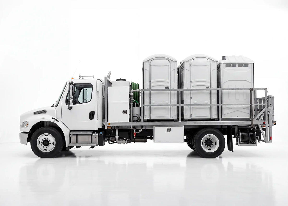 Arkson Truck Co Portable Restroom Truck 999 gallon (299 fresh / 600 waste capacity) for porta-potty service and mobile sanitation applications