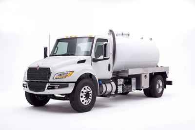 International MV 607 1900 Gallon Steel Tank Vacuum Truck equipped with a Battioni B1100 pump system | Arkson Truck Co