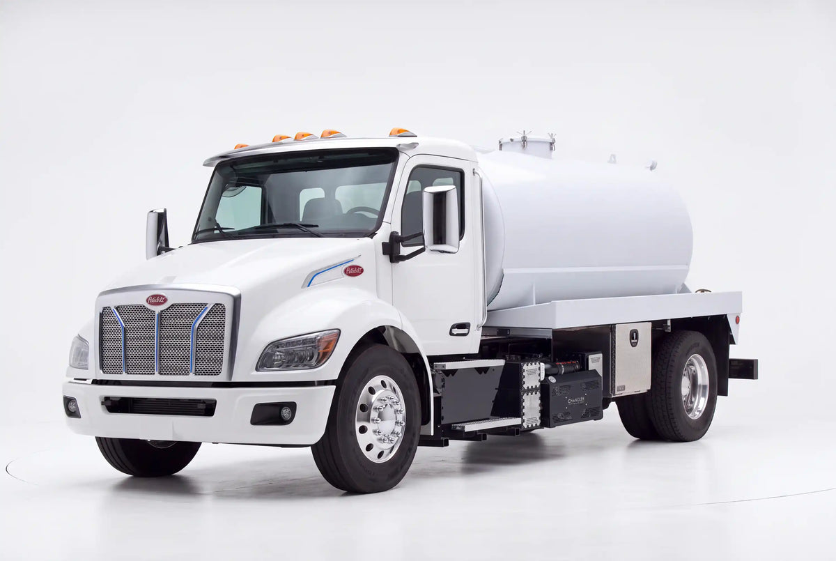 Peterbilt 536 1900 Gallon Steel Tank Vacuum Truck equipped with a Battioni FAN 420 pump system | Arkson Truck Co