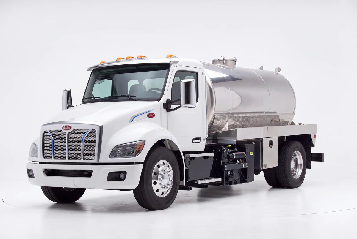 Peterbilt 536 2000 Gallon Aluminum Tank Vacuum Truck equipped with a NVE B500 pump system | Arkson Truck Co