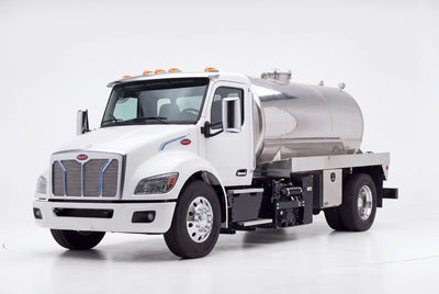 Peterbilt 536 2000 Gallon Aluminum Tank Vacuum Truck equipped with a NVE B500 pump system | Arkson Truck Co